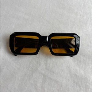 Black Sunglasses with Yellow Lenses